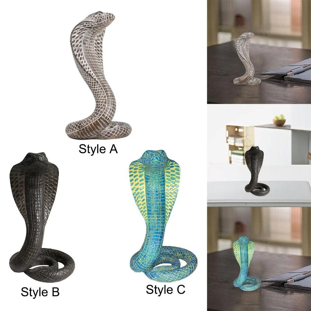 Snake Simulated Cobra Figure Lifelike Animal Simulation Model 3D Cobra Model Toy Christmas