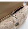 Niedliche Plüsch-Umhängetasche in Bonbonfarbe - Modische kleine quadratische Handtasche für Damen für Herbst/Winter