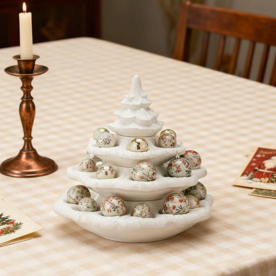 Декоративна тарілка для фаршированих яєць у формі різдвяної ялинки, зелена смола, багаторазовий святковий тримач для яєць для фаршированих яєць, святкова центральна прикраса