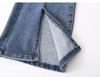 Women's Retro High-Waist Stretch Flared Jeans with Side Slits