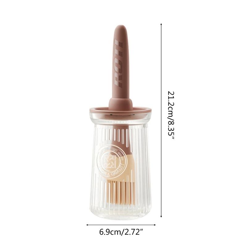 Silicone Heat Resistant Oil Brush with Bottle BBQ Grill Oil Brush Heat Resistant Baking Pastry Oil Brushes Oil Dispenser
