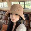 Hat Women's Winter New Bucket Hat Autumn and Winter Plain Face Small Bucket Hat Solid Color Warm Basin Hat Tide