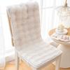 Plush 3D Three-dimensional Bubble Connected Chair Cushion Solid Wood Dining Chair Cover with Anti Slip Seat Backrest Integrated Warm Thick Chair Cover