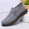 Breathable Linen Men's Shoes New Non-slip One-pedal Casual Shoes Summer Old Beijing Cloth Shoes Single Shoes Middle-aged and Elderly