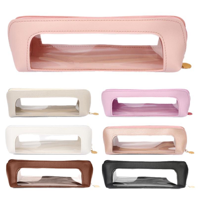 Large Capacity Transparent Makeup Brush and Pencil Storage Bag