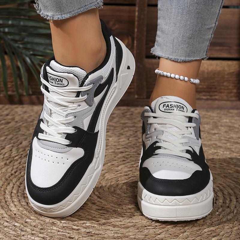 Fashion Mix Color Platform Sneakers Women 2025 Autumn Lace Up Thick Bottom Vulcanized Shoes Woman Mesh Breathable Running Walking Shoes
