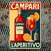 Vintage Campari Metal Tin Sign 8x12 Inch Retro Bar Decor Wall Art
