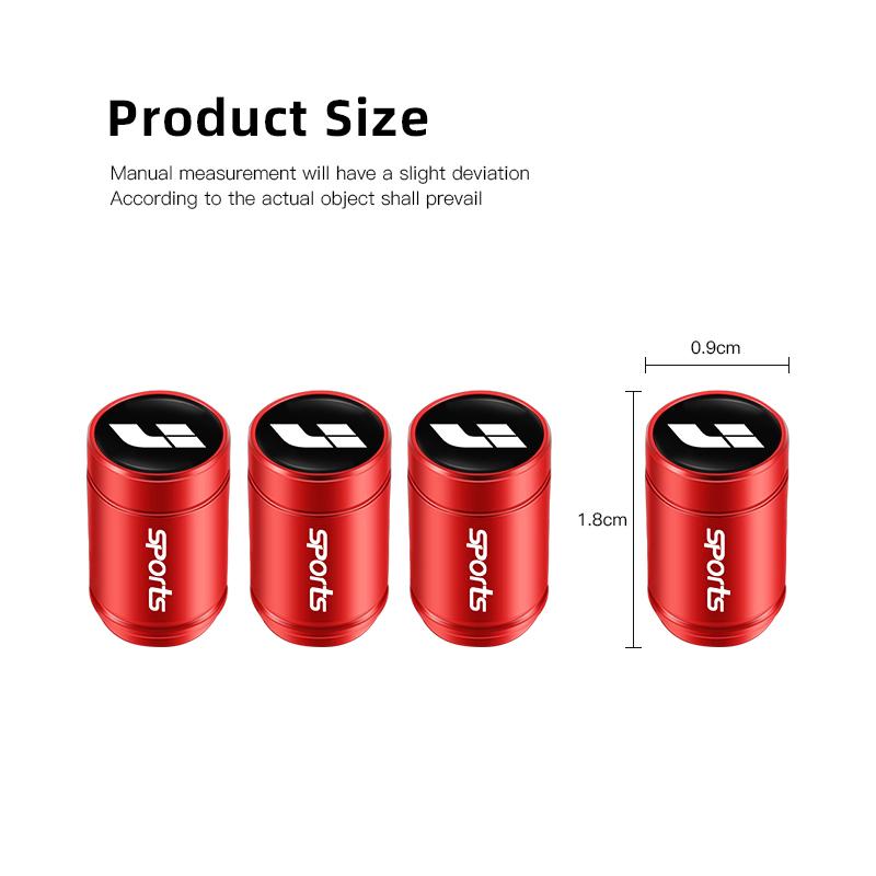 4Pcs Metal Tire Valve Caps Car Dust Proof Cap Accessories For LiXiang L6 L7 L8 L9 MEGA