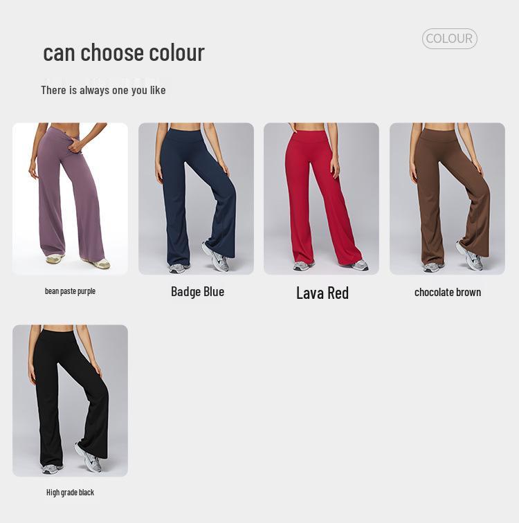 European-American Yoga Set: Brushed Wide-Leg Sportswear for Running & Fitness