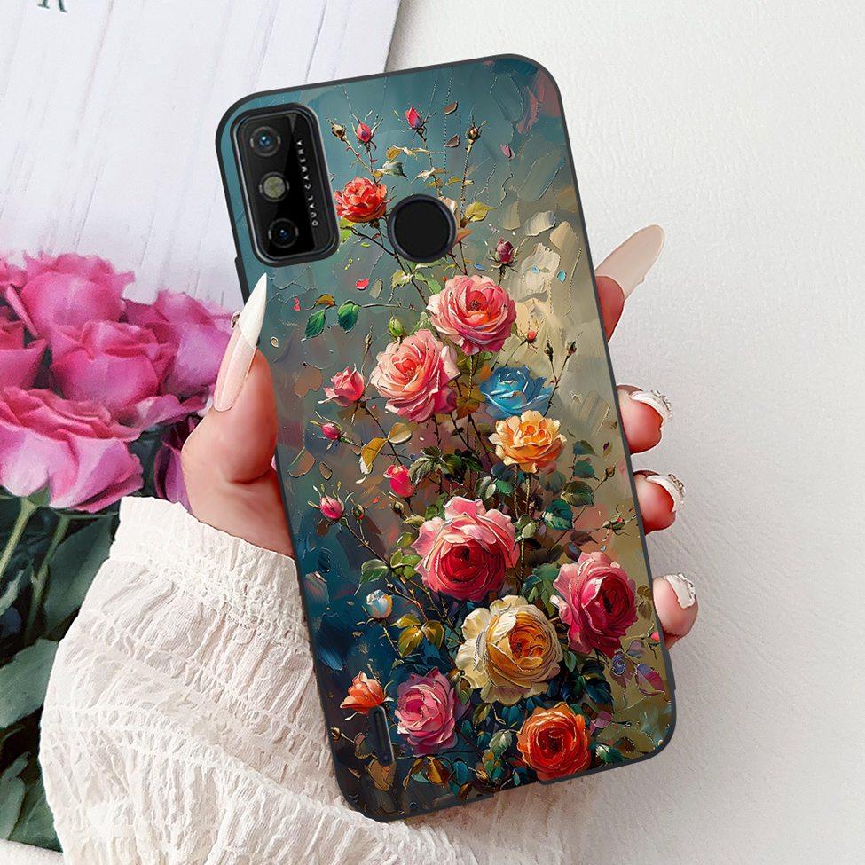 For Tecno Spark 6 Go KE5j KE5k Case For Tecno Spark Go 2020 KE5S Cover Silicone Cute Fashion Flowers Funny Painted Back Cover