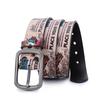 Design English Graffiti Girl Belt Pure Cowhide Genuine Leather INS Style Printed Belt