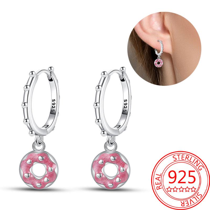 Brincos de abelha para menina adorável amarelo preto dançando abelha feliz s925 brincos de argola presente de aniversário joias de prata