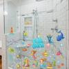 6Pcs/Set Bathtub Decoration Anti-Slip Bathtub Stickers Cartoon Coral Crab Small Fish Pattern Stickers Bathroom Pvc Frosted Batht
