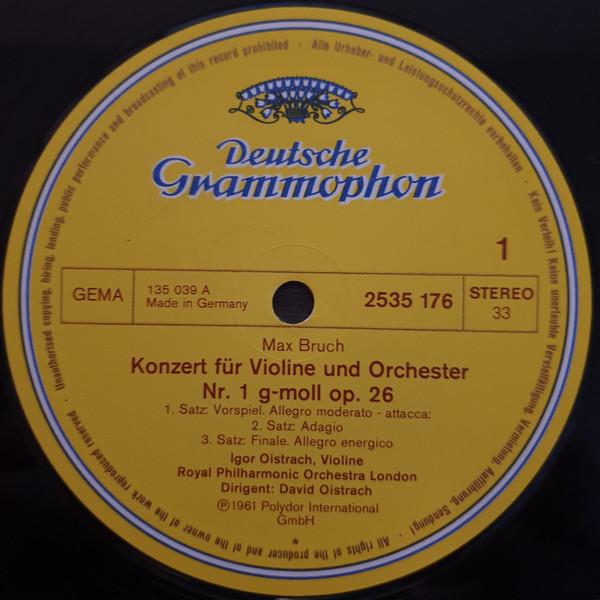 

LP Record MAX BRUCH , JOHANN SEBASTIAN BACH , - Max Bruch Violinkonzert G-Moll • J. 2535176 Deutsche Grammo 1976 Germany Classical Used