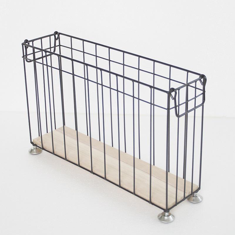 Nordic Style Iron Storage Basket with Wheels for Books, Snacks, Magazines, Yoga Mats & Sports Equipment