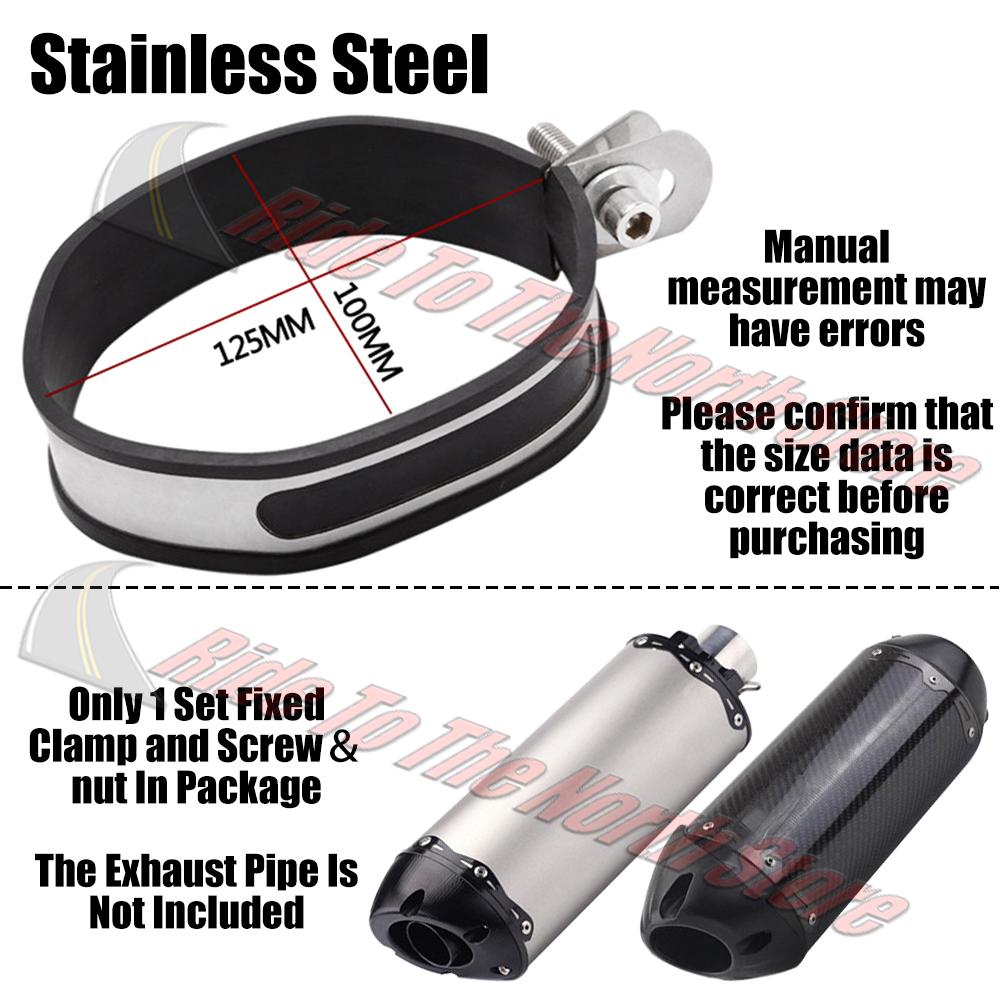 For SC project Arrow Yoshimura AK Brother Mivv Leovince Austinracing Etc Exhaust Tail Pipe Carbon Fiber Stainless Fixed Clamp