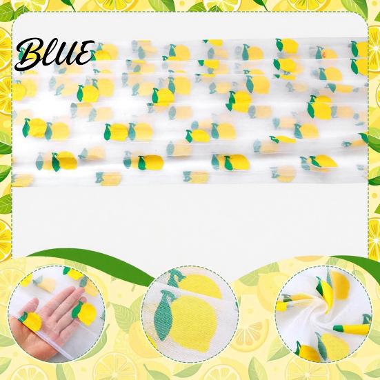 Anniversary Table Runner Soft Polyester Cherry Lemon Runner Strawberry Sheer Tulle Pattern Summer Overlay Seasonal