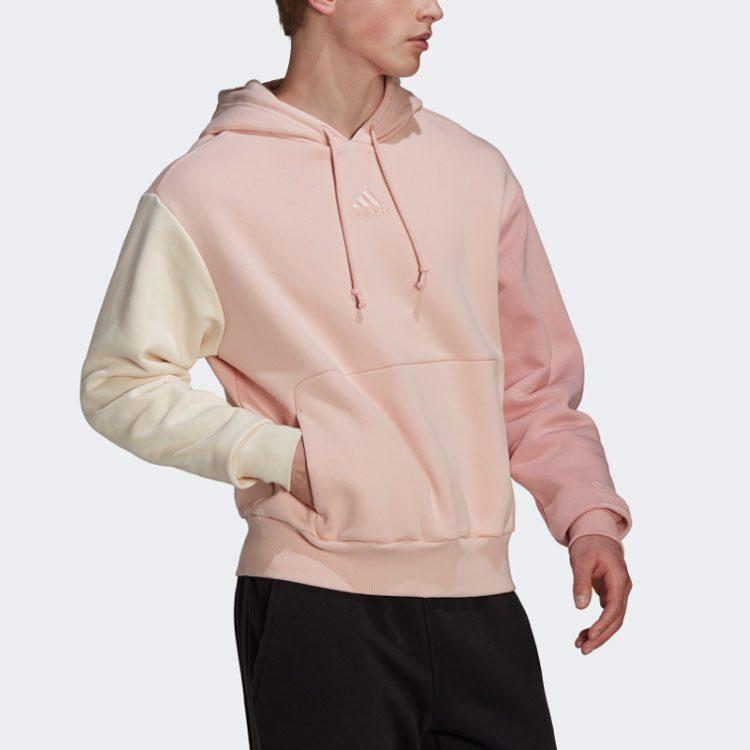 adidas Sweatshirts Unisex Steam White Pink Hooded Moderate Regular HU0413