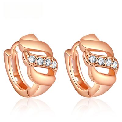 Classic European and N Earrings Exquisite Fashion Rose Gold Plated Earrings Clip