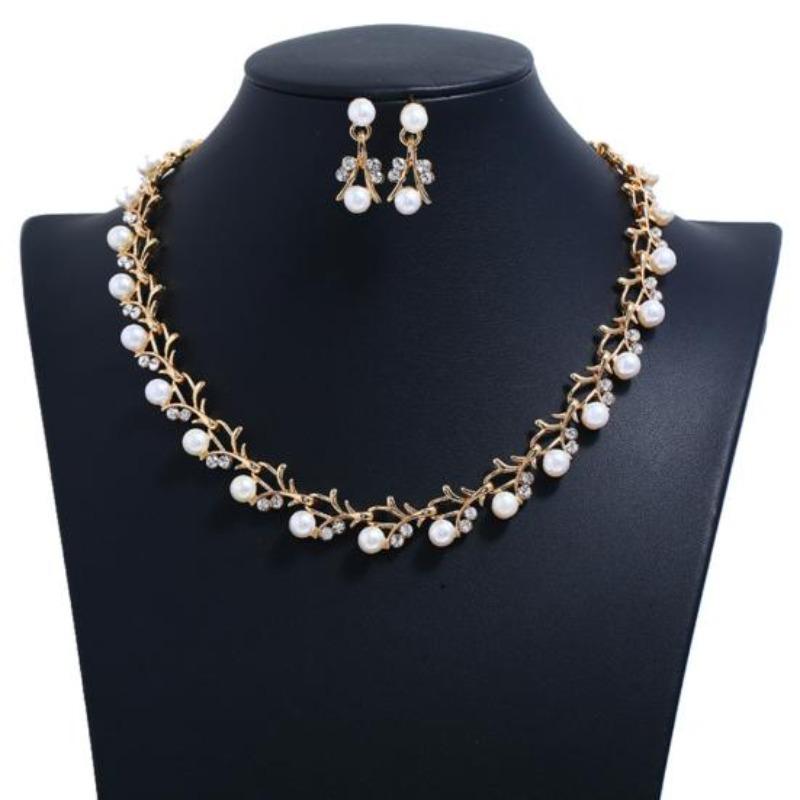 Elegant Necklace Earrings Bracelet Bridal Jewelry Gift