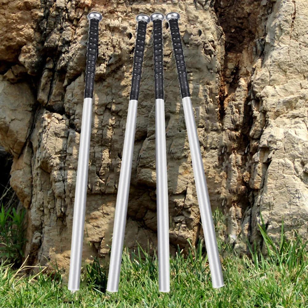 1pc Slivery Baseball Bat, 53cm/64cm Aluminum Alloy Baseball, Silvery Thin Baseball Bat, Home Lightweight Practice Bat