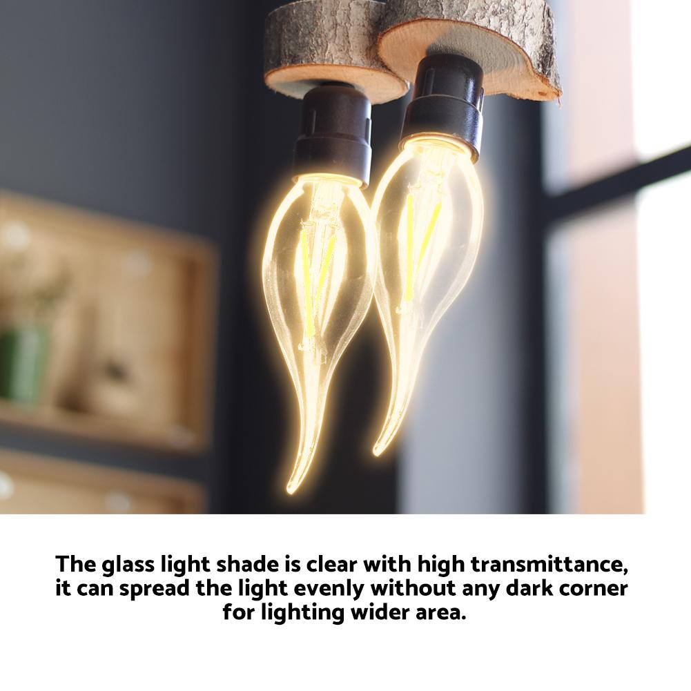 E14 2W LED Lamp Light Bulb Candle Flame Shape Warm White Lighting AC 220V (2W)