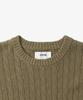 TOFFEE Classic Cable Round Neck Half Knit (Khaki Beige)