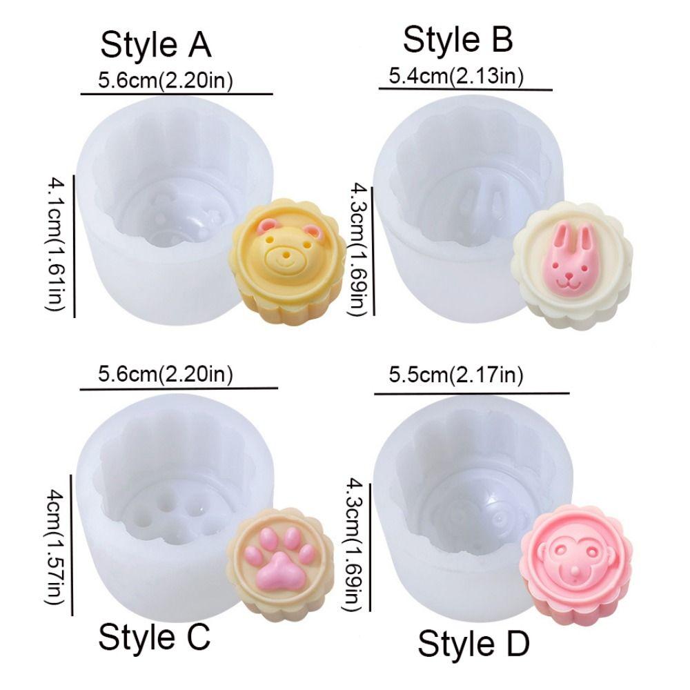 Soft Panda Claw Mooncake Mold Cartoon Animal Pastry Mold  Mid- Autumn Festival