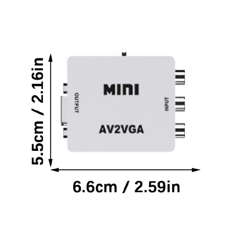3RCA To VGA Converter with 3.5mm Port 3RCA To VGA Video Converter For PC HDTV Computer to HDTV 3RCA TO VGA Projector