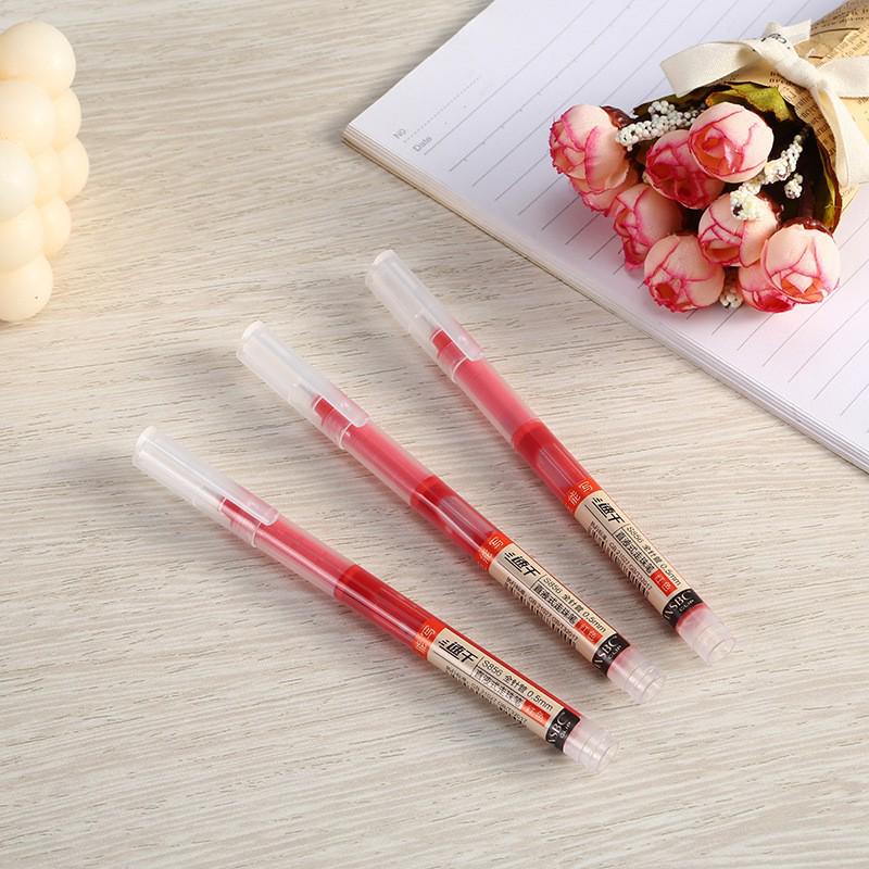 12-Color Quick-Dry Rollerball Pen Set - Large Capacity, Water-Based, Multi-Color for Students and Journaling