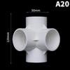 Heavy Duty PVC Pipe Coupler 20/25/32/40/50mm 3/4/5/6 Way 3D Connectors for Agricultural Irrigation DIY Pipe Rack Plumbing Repairs