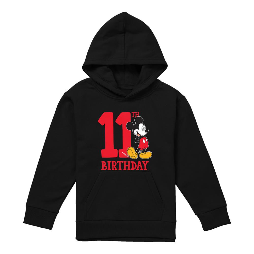 Disney Childrens/Kids Mickey Mouse Heather 11th Birthday Hoodie