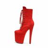 20CM Donna Tacchi Alti Sexy Pole Dance Piattaforma Nightclub Modello Passerella Stivali Corti Scarpe da Club