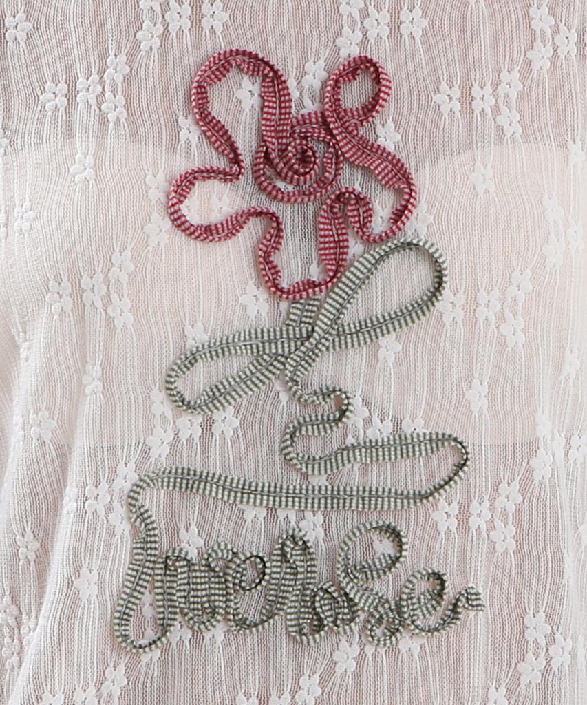 Nyuje Code Embroidery Logo Top (White)