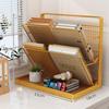 4-Tier Metal Desk Organizer with File Holder and Book Stand