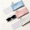 1pc Polka Dot Eyeglass Pouch with Keychain Portable Scratch-Resistant Soft Glasses Case Storage Bag for Women Daily Use Travel