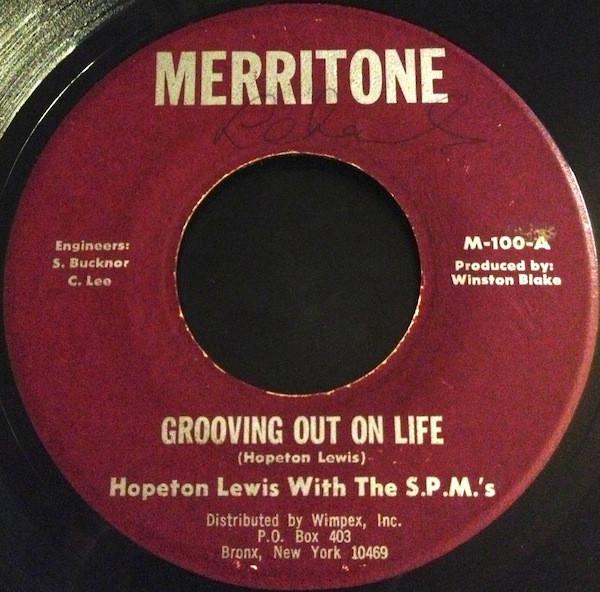 

7inch Record HOPETON LEWIS - Grooving Out On Life M100 Merritone US Reggae, Ska & Dub Used