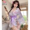 Tokyo god girl sexy hot print sweet bow pure desire kimono Japanese mesh yarn