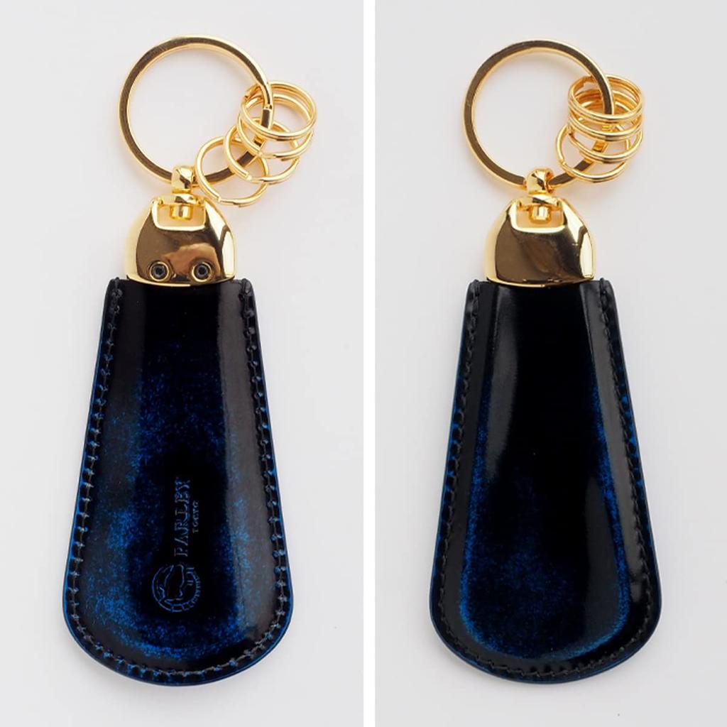 PARLEY Made In Made of Cowhide Leather with a Patina and Kip for a Touch of CLASSIC, Japan. Finish. Hand-polished Craftsmanship. Keychain/Shoehorn