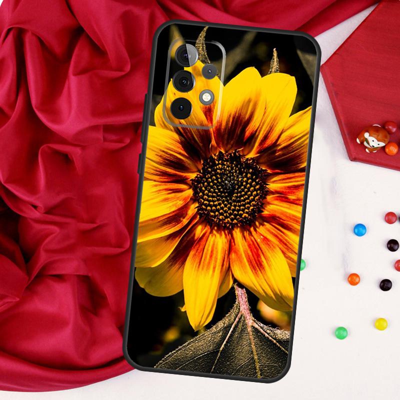 Beauty Yellow Sunflower For Samsung Galaxy A52 A32 A22 A54 A14 A16 A26 A36 A56 A55 A35 A05 A06 A15 A53 A33 A13 Case
