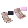 Multipurpose Waterproof Polyester Jewelry Roll Organizers with Multiple Sections for Earrings Necklaces Bracelets Travel