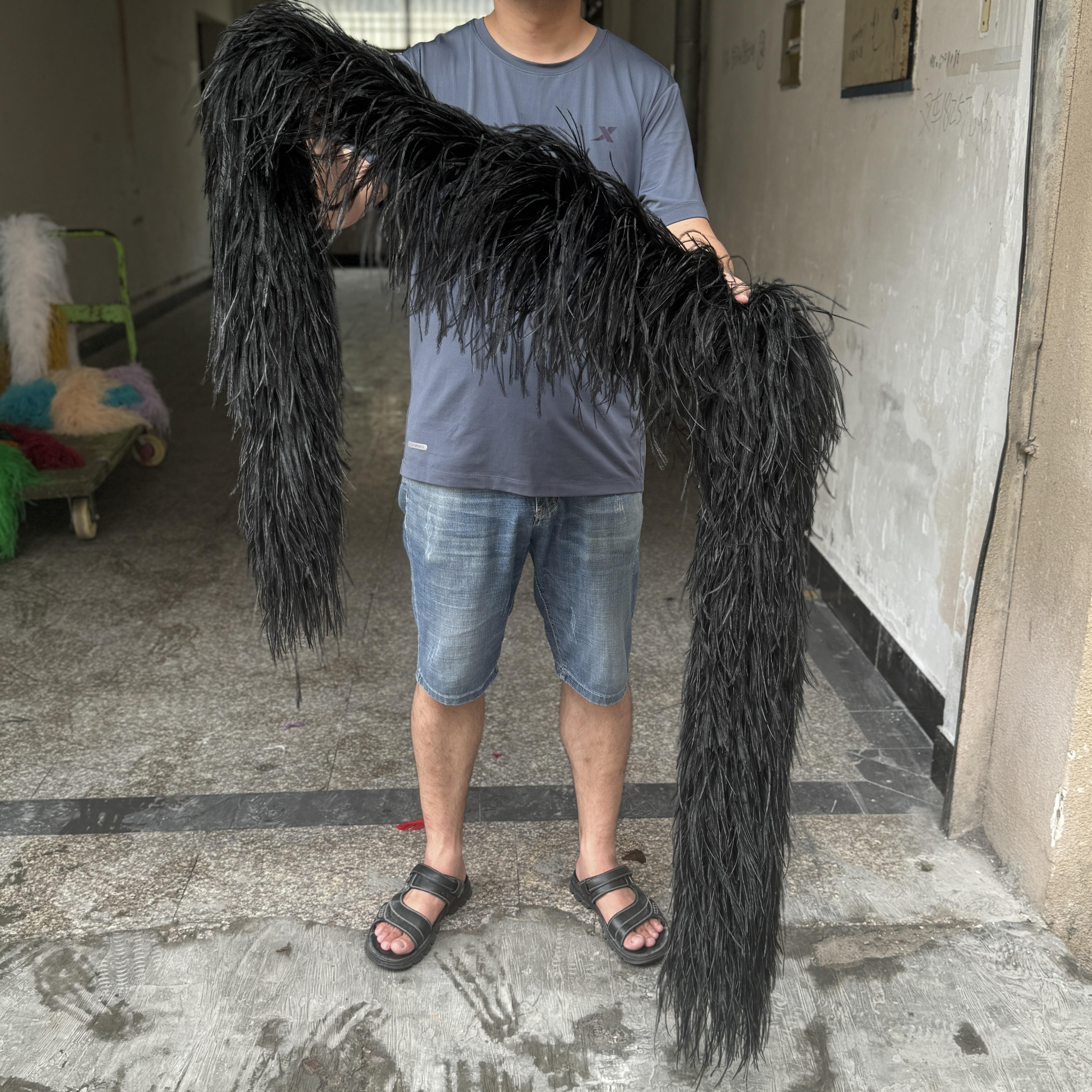 DIY Melnbalts Strausa Spalvu Boa 1/2