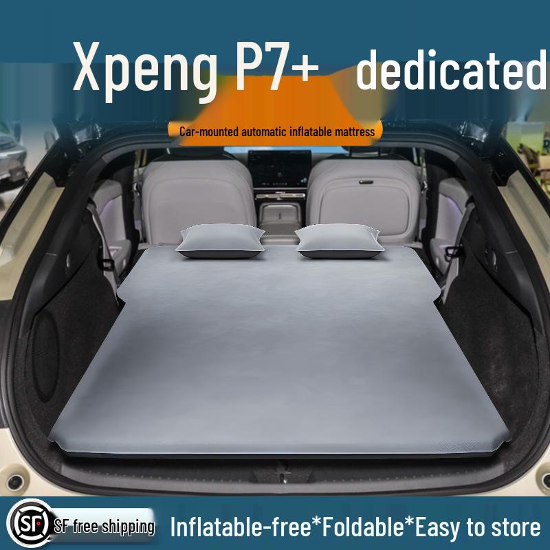 Materasso per auto XPeng P7+: Letto Gonfiabile Automatico per Dormire nel Bagagliaio e sui Sedili Posteriori.
