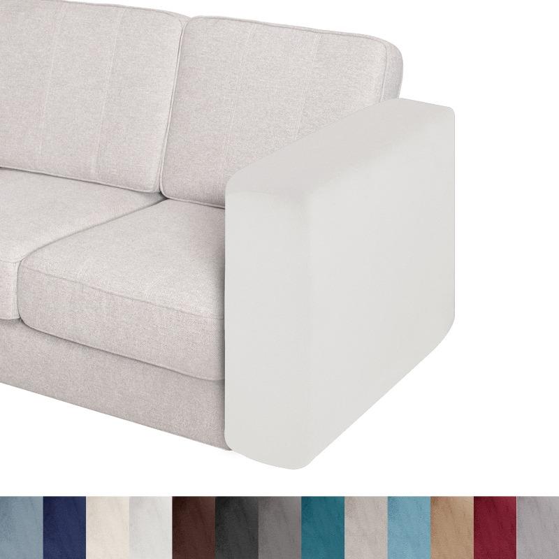 

1 Pair Solid Color Stretch Velvet Sofa Armrest Cover Scratch-Stain-Wear Resistant Washable Sofa Arm Protector Living Room Decor S