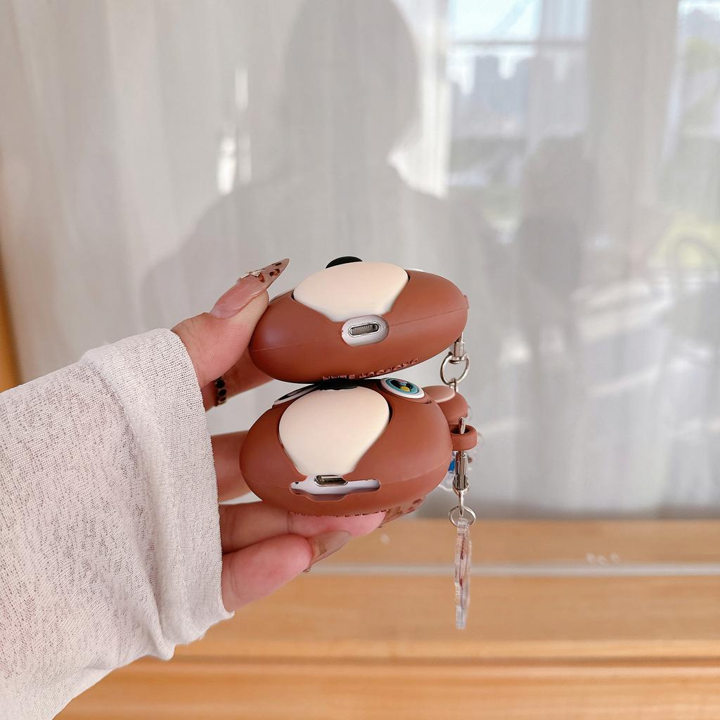 Cute Dropout Bear AirPods Pro Apple Bluetooth Headset Case 2/3/4 Generation Cartoon Silicone Protective Case