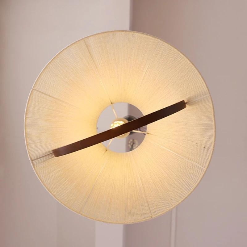 Retro Woven LED Chandelier Nordic Creative Lamp Bedroom Dinning Living Room Vintage Modern Long Strip Rope Pendant Lights