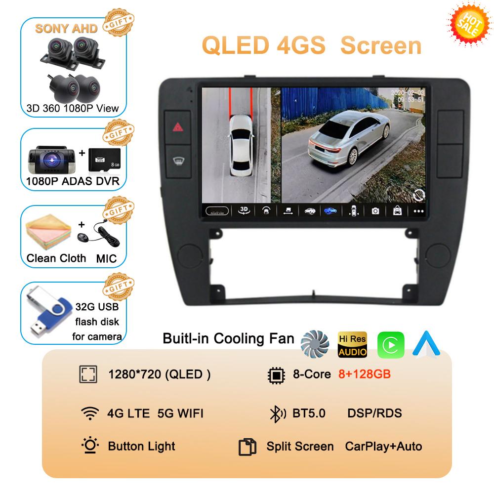 Android 14 Autoradio Carplay Car Radio For Passat B5 2000 2001 2002 2003-2005 Auto 4G Multimedia GPS 2 Din Player DSP Navigation