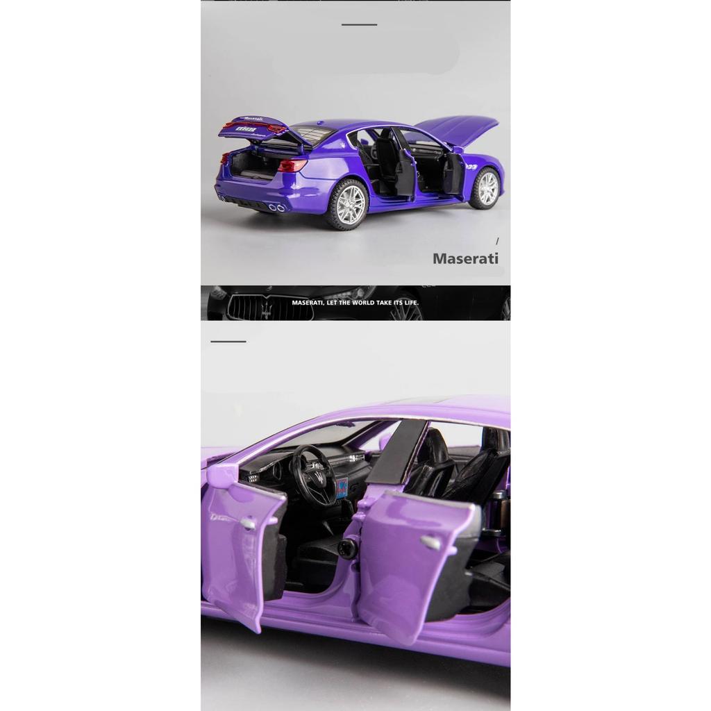 1/32 Maserati Quattroporte Alloy Car Model Diecasts Metal Toy Vehicle Car Model Simulation Sound Light Collection Childrens Gift