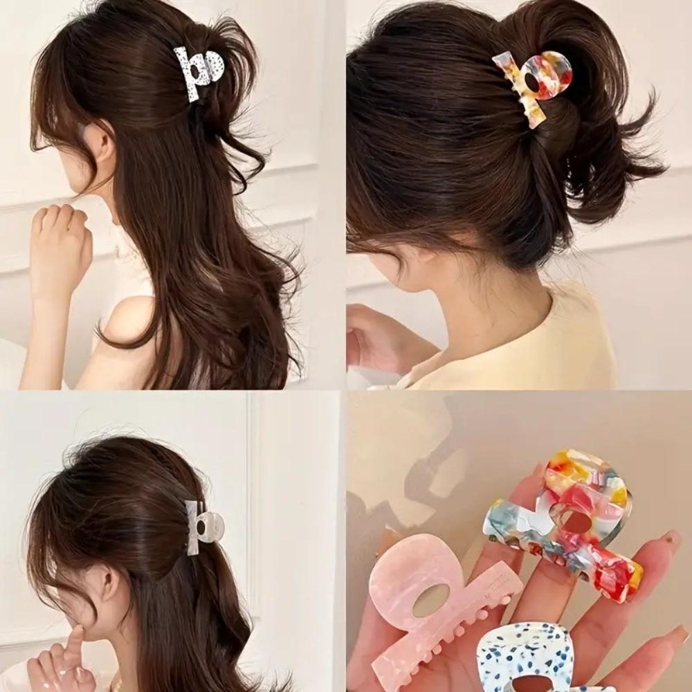 Acetate Colorful Shark Clip Small Hairpin New Ponytail Holder Women