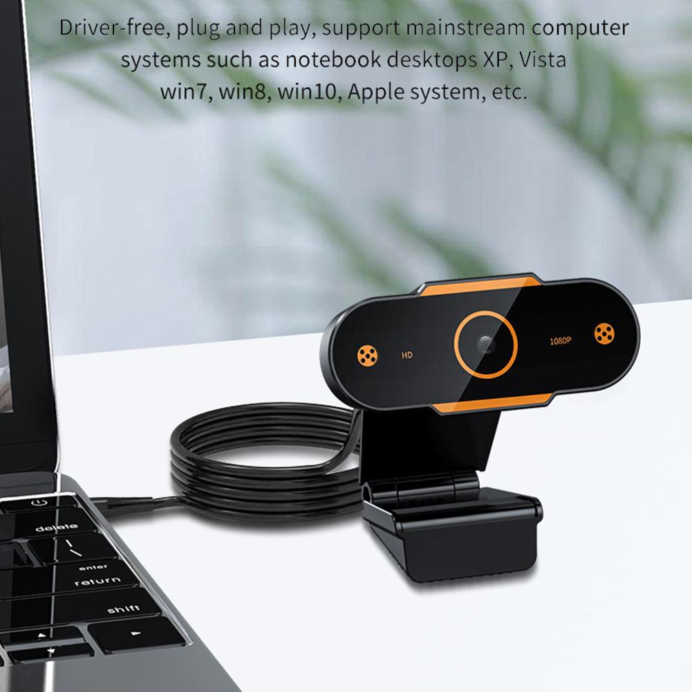 4K-480P HD Webcam Camera Auto Focus Webcam CMOS USB Computer PC Camera with Mic for Video Calling Network Teaching Office Meeting